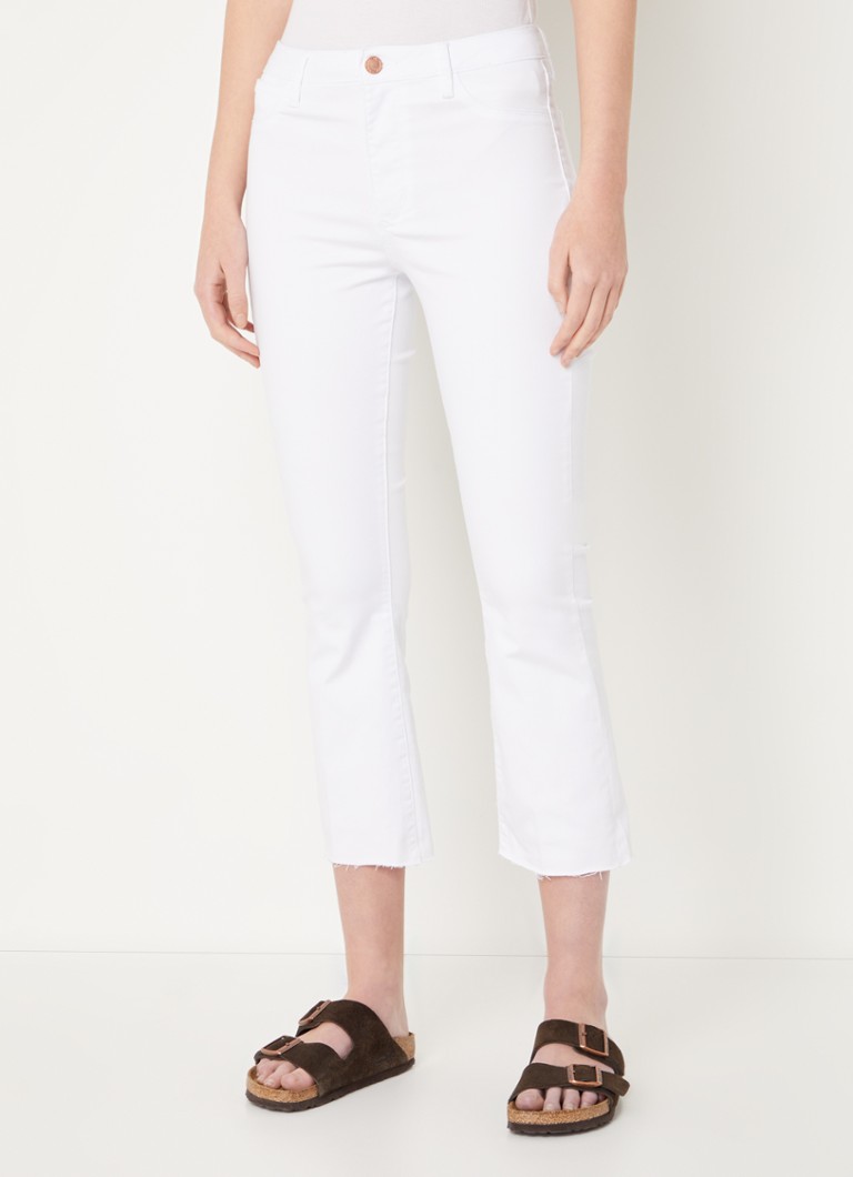 Articles Of Society - London mid waist flared fit cropped jeans met gekleurde wassing - Wit