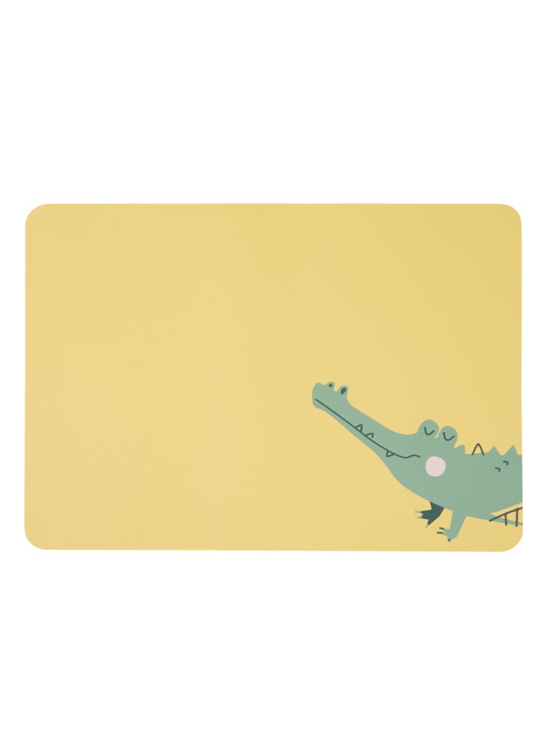 ASA - Croco Krokodil placemat 33 x 46 cm - Geel