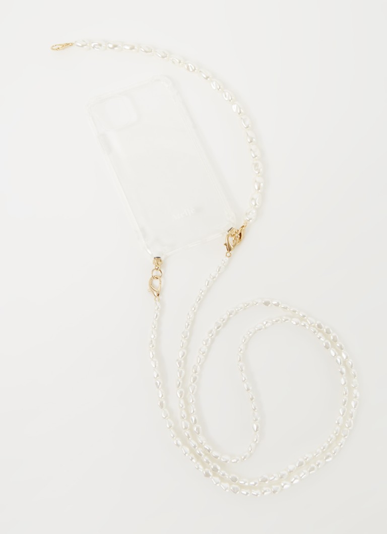 Ateljé - Double Pearl crossbody telefoonhoes voor iPhone 11 - Transparant