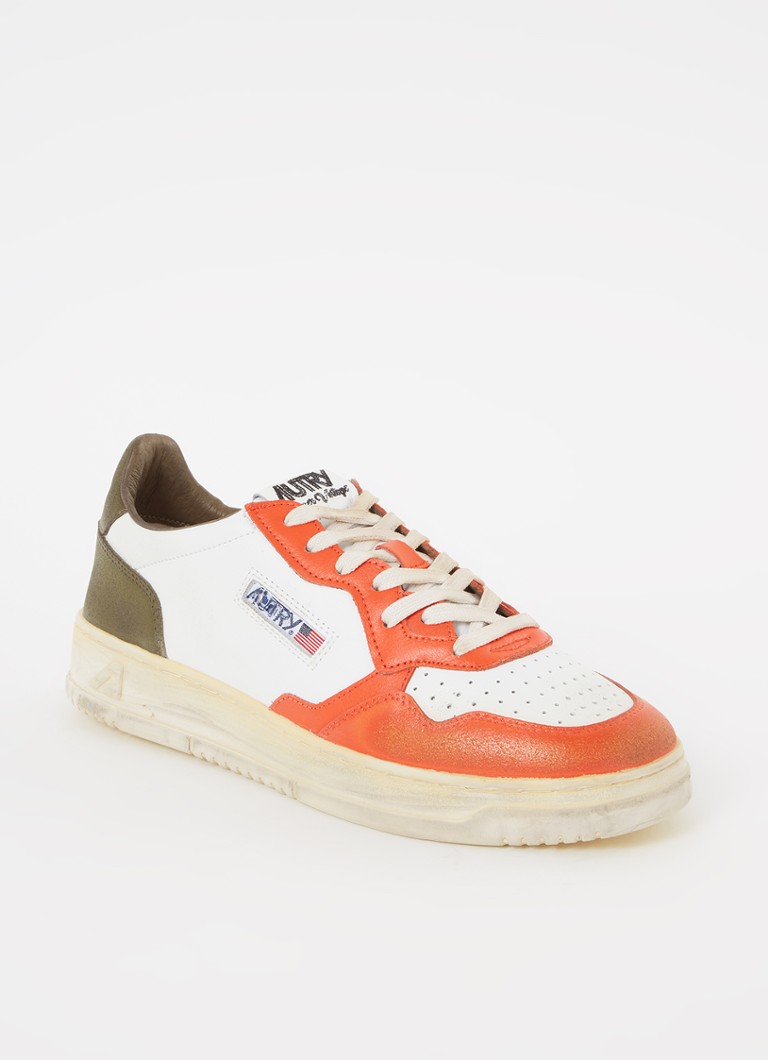 Autry - Sneaker Super Vintage Low en cuir - Rouge-orange