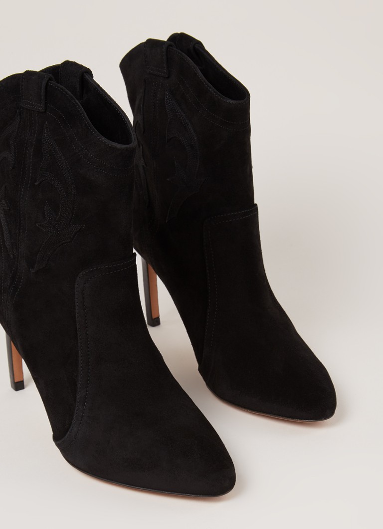 Ba&sh Caitlin enkellaarsje van suède • Zwart • - Main Image