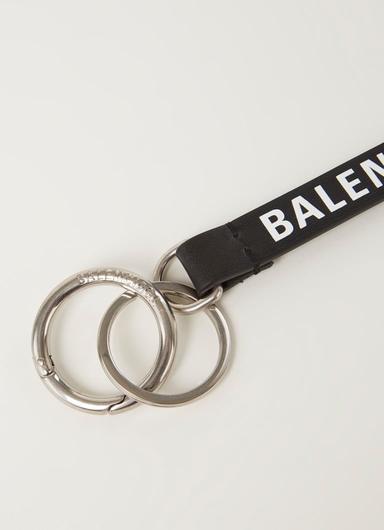 meerderheid aansporing Sortie Balenciaga Everyday sleutelhanger van kalfsleer • Zwart • deBijenkorf.be