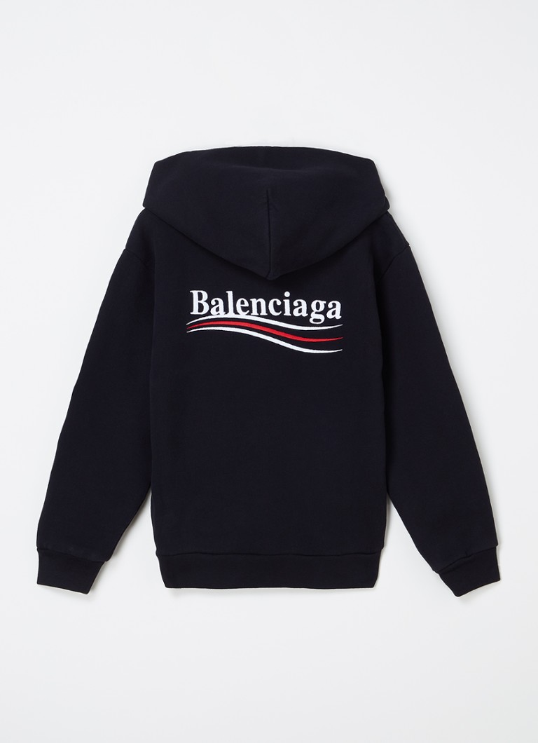 klasse Verwachting formaat Balenciaga Hoodie met logo- en backprint • Zwart • deBijenkorf.be