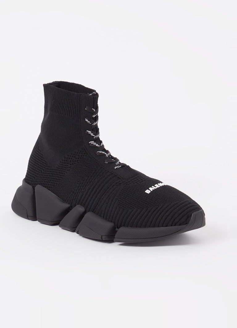 Balenciaga - Speed 2.0 Monocolor sneaker met gebreid bovenwerk - Zwart
