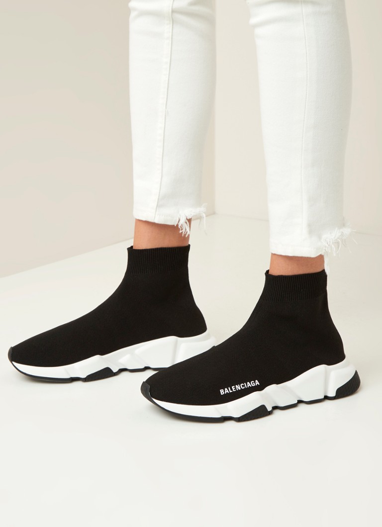 Mart verkrachting paars Balenciaga Speed Trainer met logo • Zwart • deBijenkorf.be