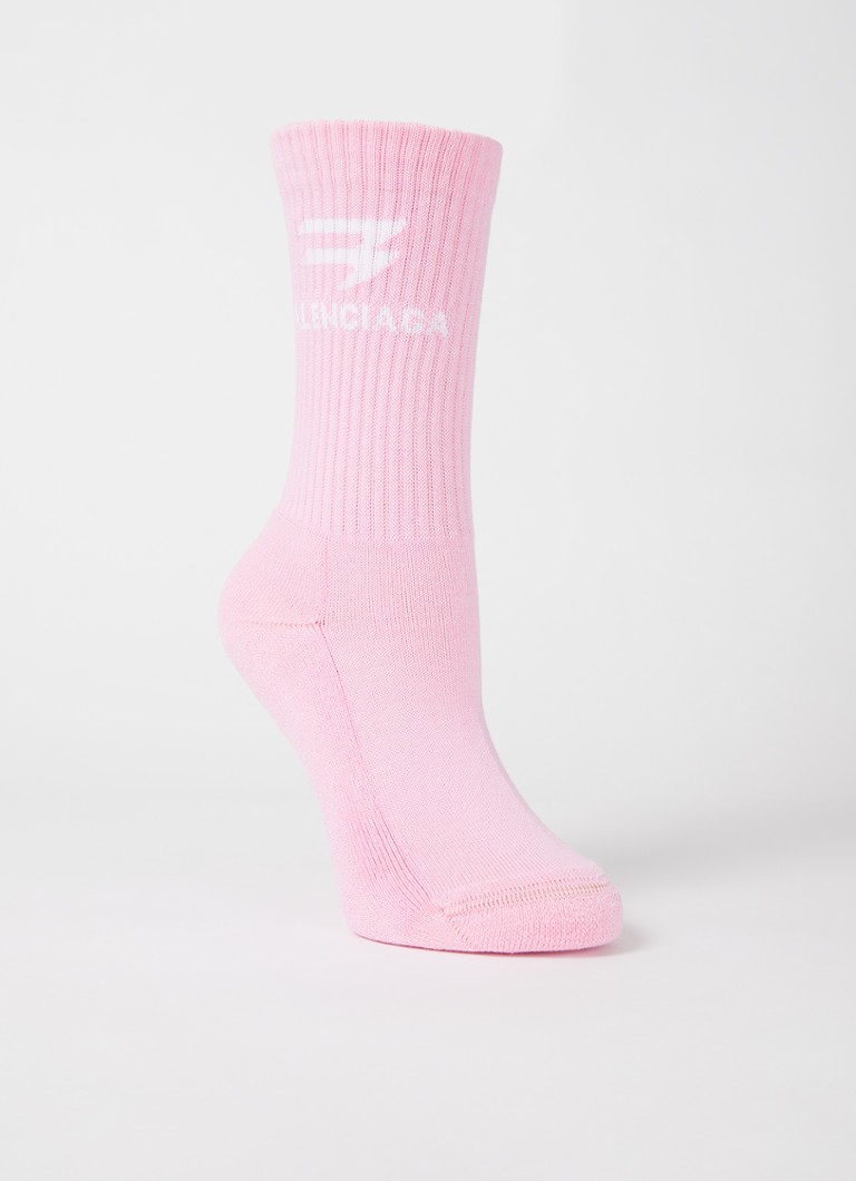Balenciaga - Sporty B Tennis sokken met logo - Roze