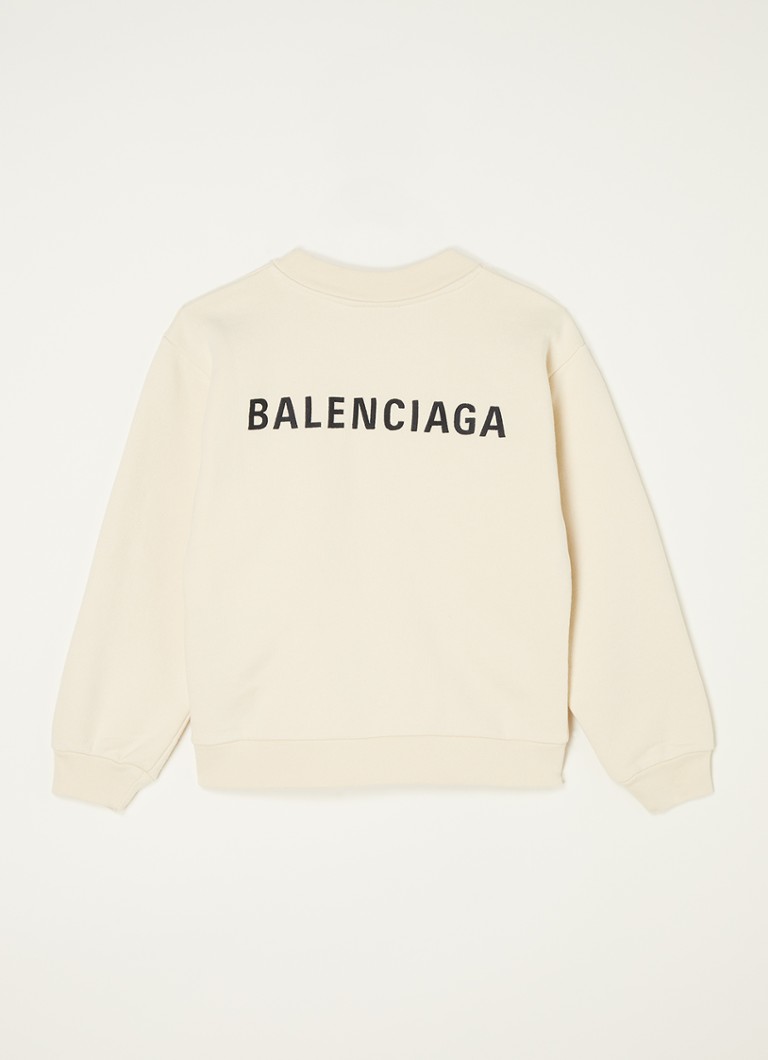 Normaal Slot hack Balenciaga Sweater met logoborduring • Vanillegeel • deBijenkorf.be
