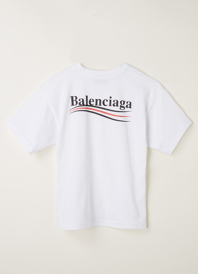 Gelovige nakomelingen Luidruchtig Balenciaga T-shirt met logo- backprint • Wit • deBijenkorf.be