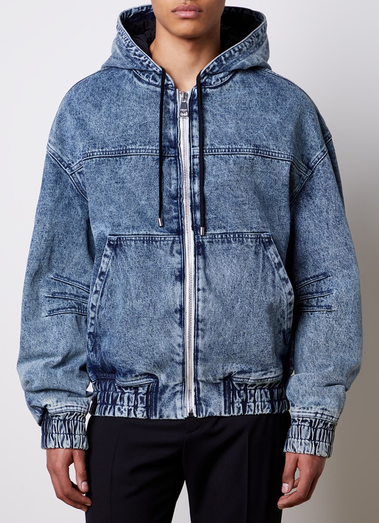 Balmain - Bomberjack van denim met steekzakken - Indigo