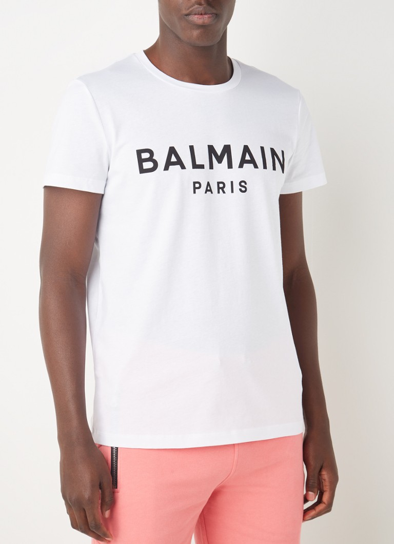 Balmain - T-shirt avec imprimé logo - Blanc