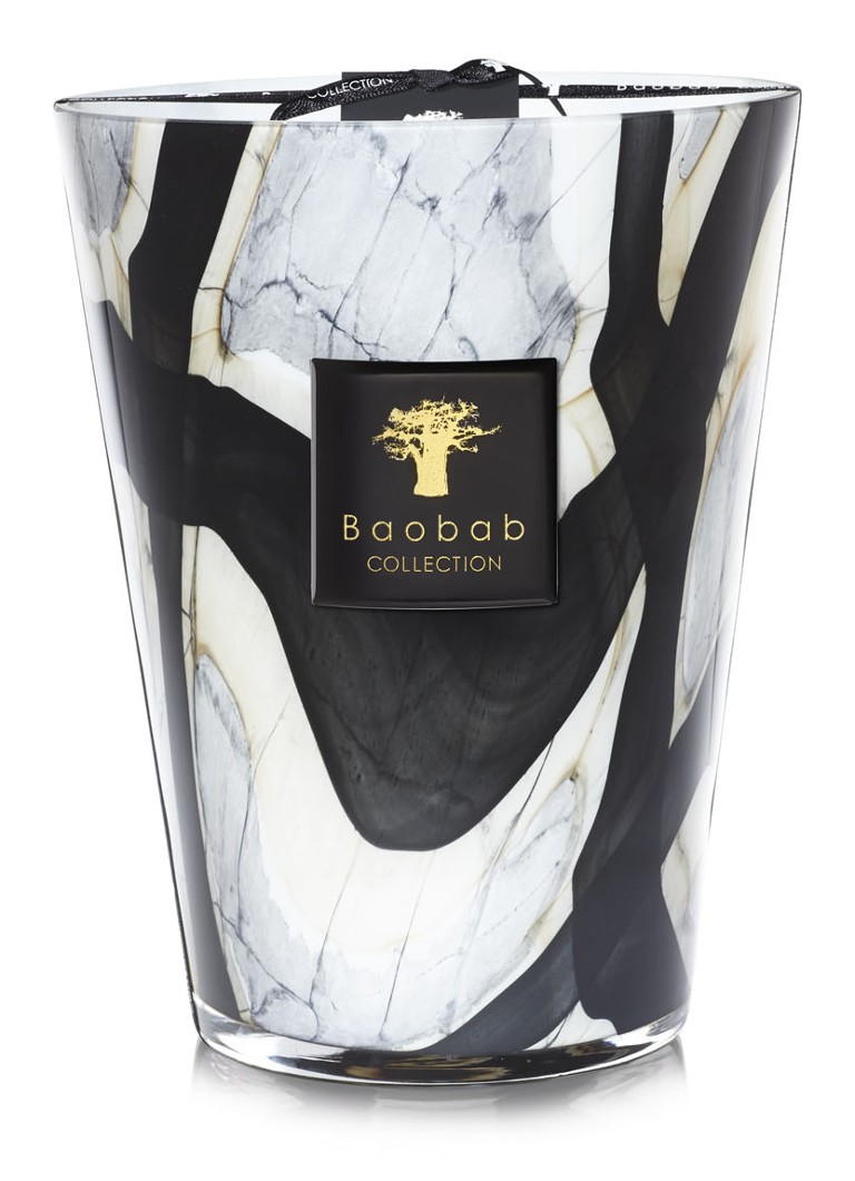 Baobab Collection - Bougie parfumée Stones Marble Max 24 3 kg - Gris foncé