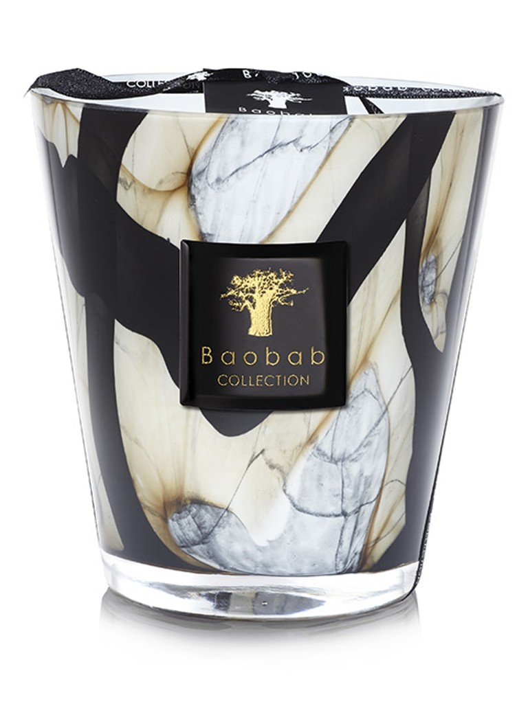 Baobab Collection - Stones Marble Max 16 geurkaars 1,1 kg - Donkergrijs