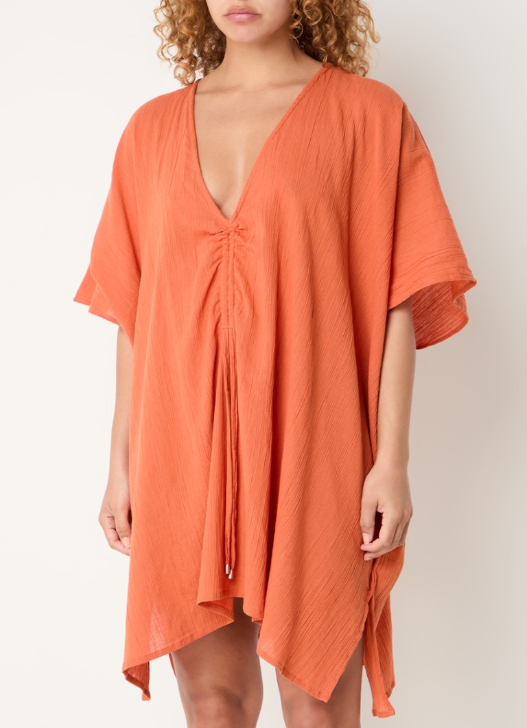 Barts - Adriatic kaftan met plooidetail - Orange