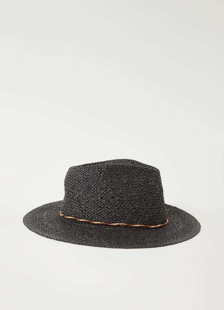 Barts - Arday hoed van raffia - Zwart