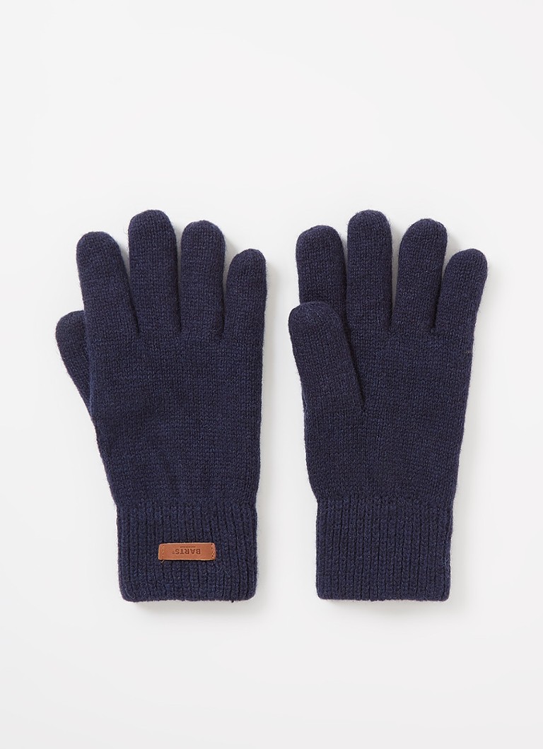 Barts - Haakon handschoenen van wol - Donkerblauw