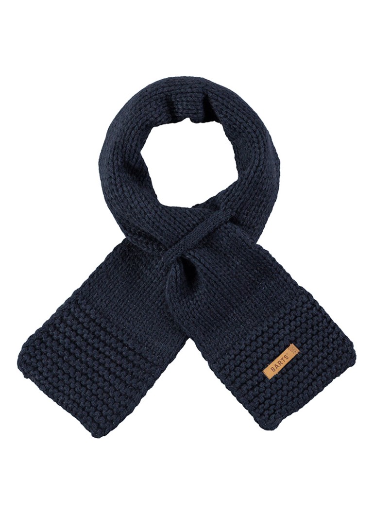 dutje monteren klem Barts Yuma fijngebreid sjaal met lus sluiting • Donkerblauw • deBijenkorf.be
