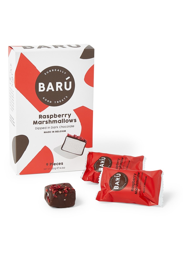 Barú - Pure chocolade marshmallow met framboos 9 stuks - null