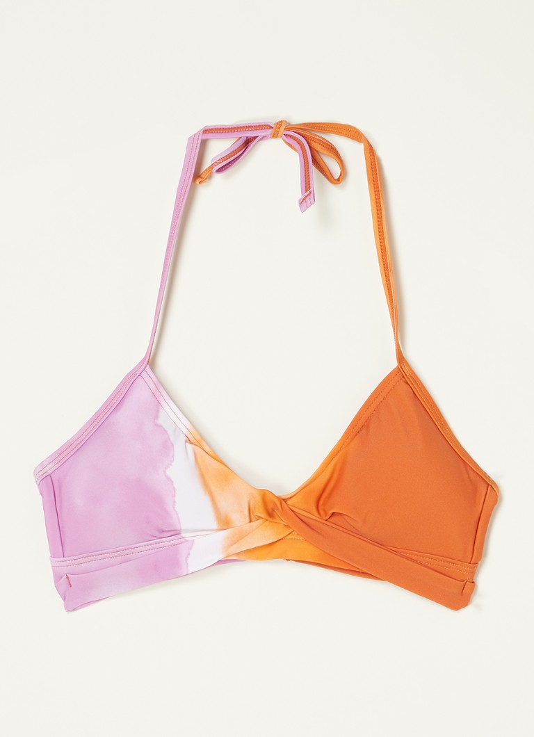 Beachlife - Tiedye zwemtop met tie-dye dessin - Oranje