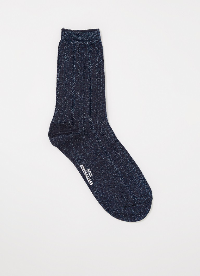 Becksöndergaard - Glitter Drake sokken met lurex - Royalblauw
