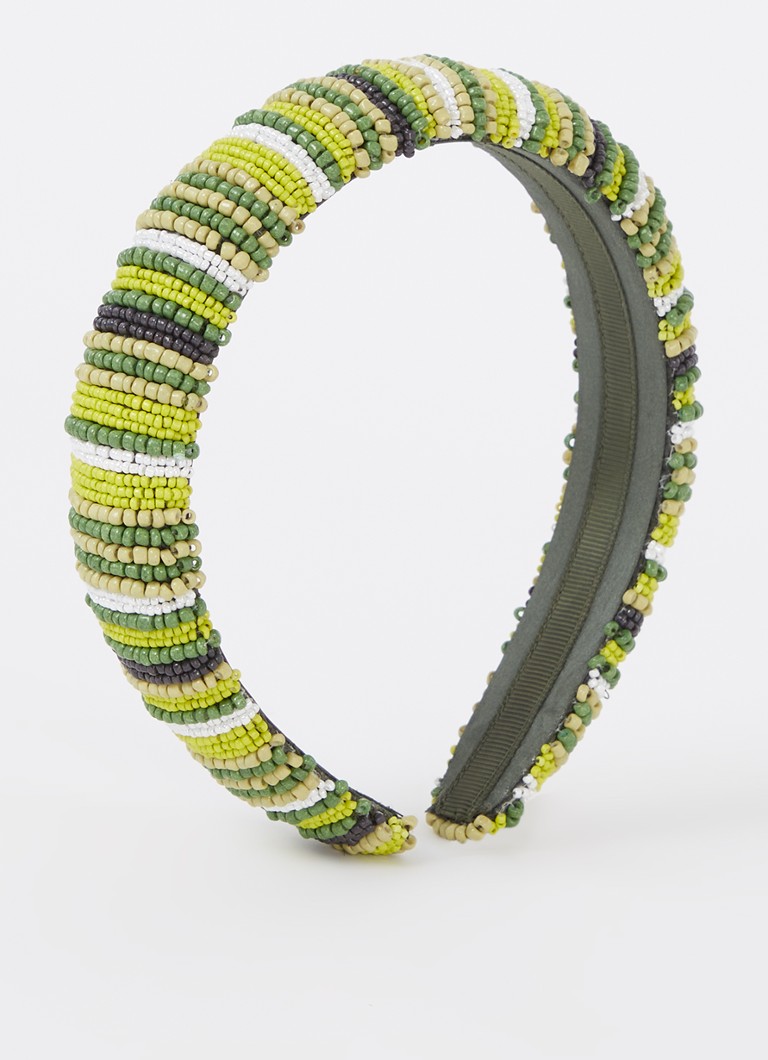 Becksöndergaard - Mahina Midi haarband met kralendecoratie - Groen