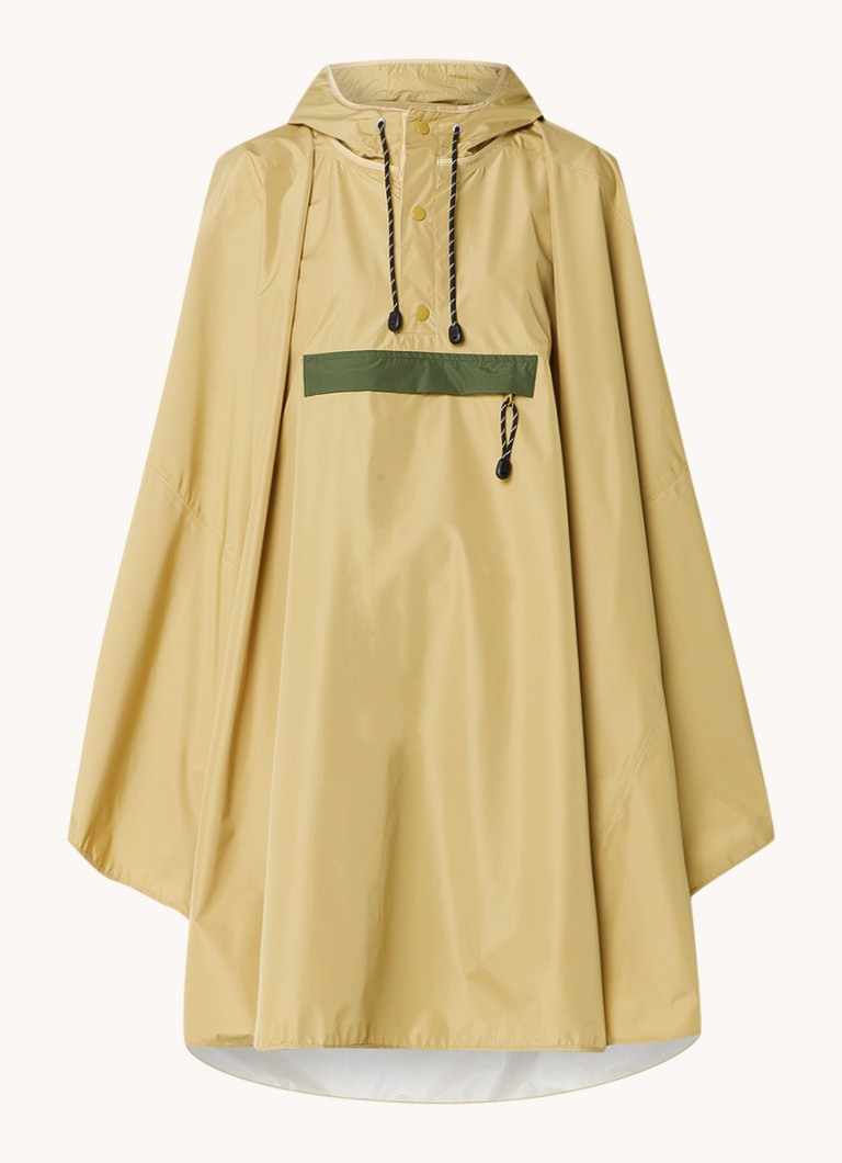 Poncho surdimensionné Solid avec capuche et poche zippée De Bijenkorf Femme Vêtements Manteaux & Vestes Manteaux Ponchos & Capes 
