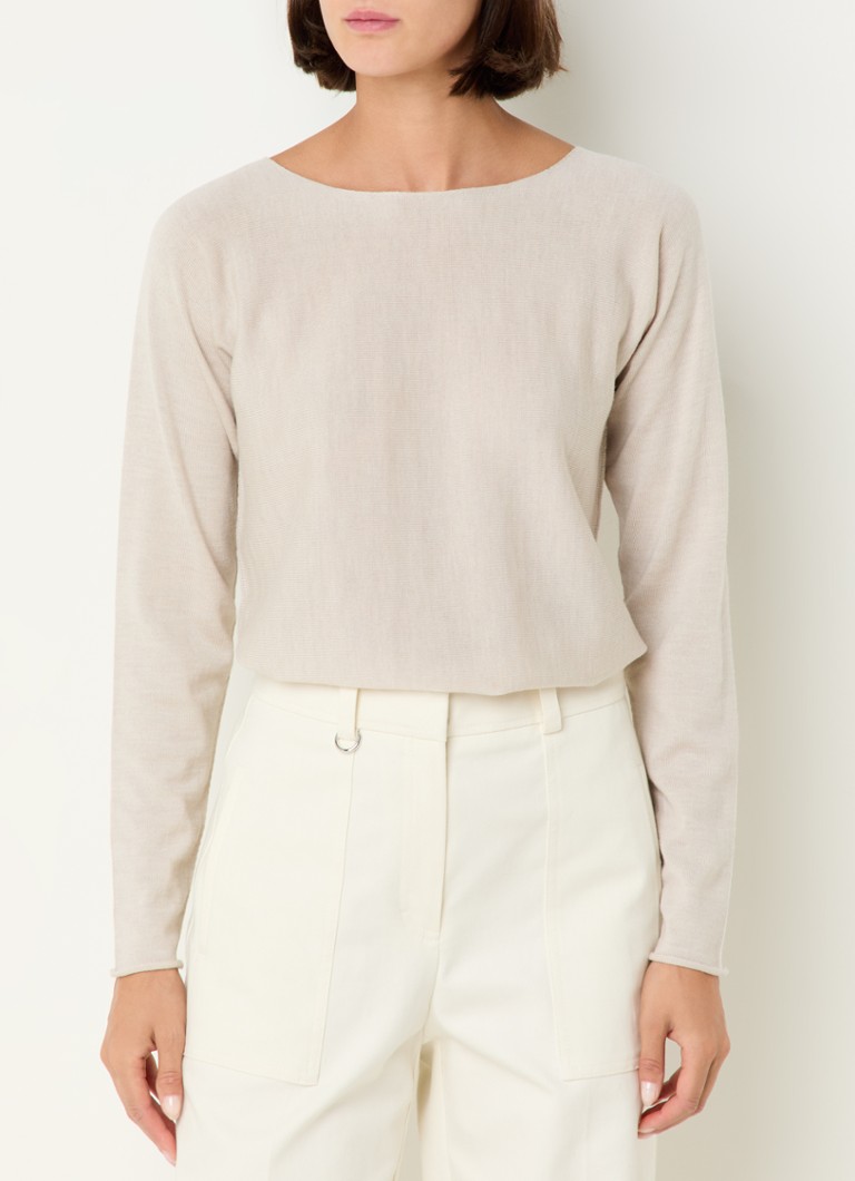 Bellamy Judith fijngebreide pullover van merino wol • Zand