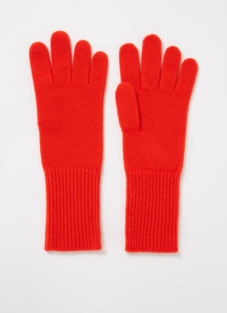 Benetton - Handschoenen van scheerwol - Oranjerood