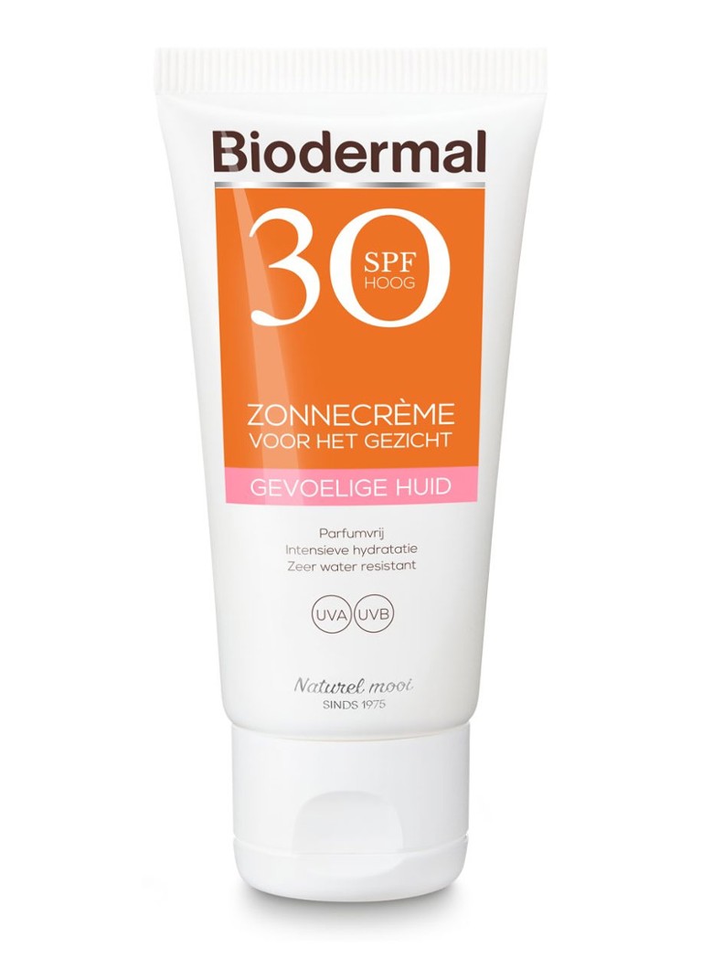 Biodermal - Gevoelige Huid Zonnecrème Gezicht Water Resistant SPF 30 - zonnebrand - null