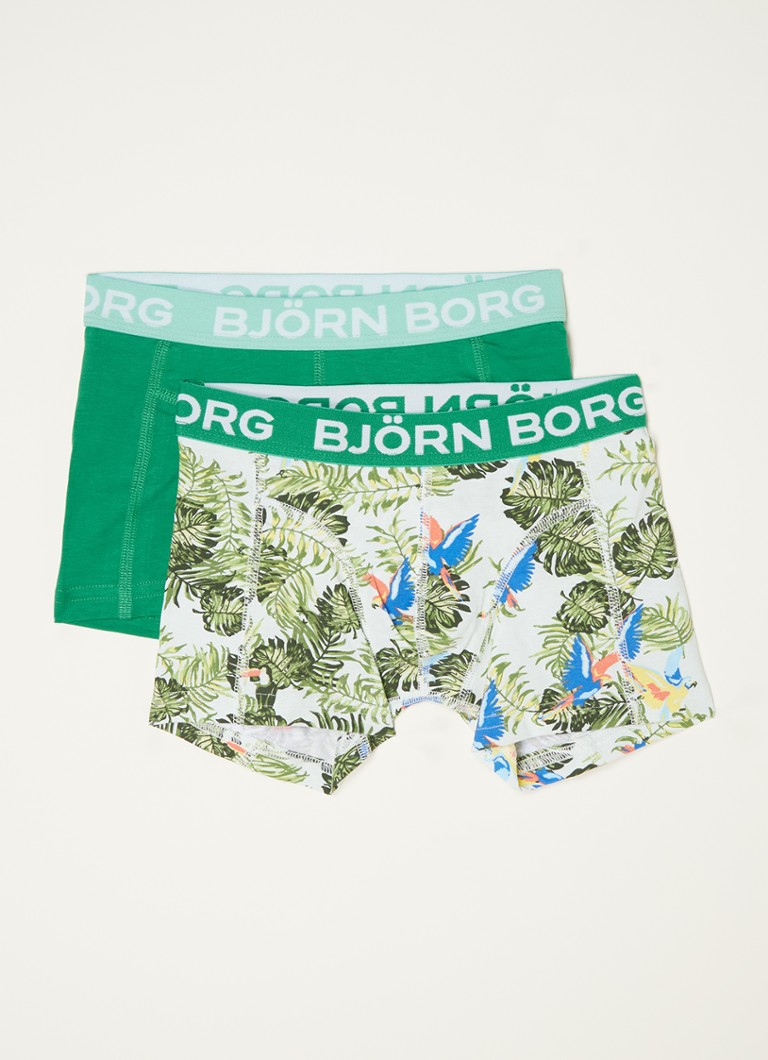 Björn Borg - Core boxershorts met logoband in 2-pack - Groen
