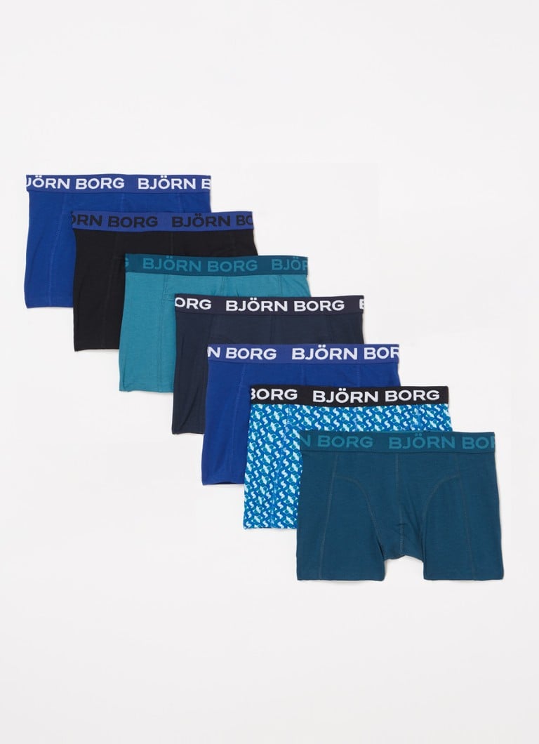 Björn Borg - Core boxershorts met logoband in 7-pack - Blauw