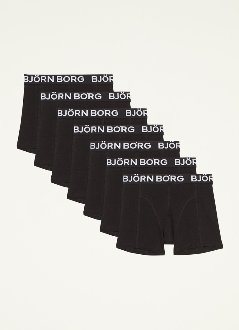 Björn Borg - Core boxershorts met logoband in 7-pack - Zwart