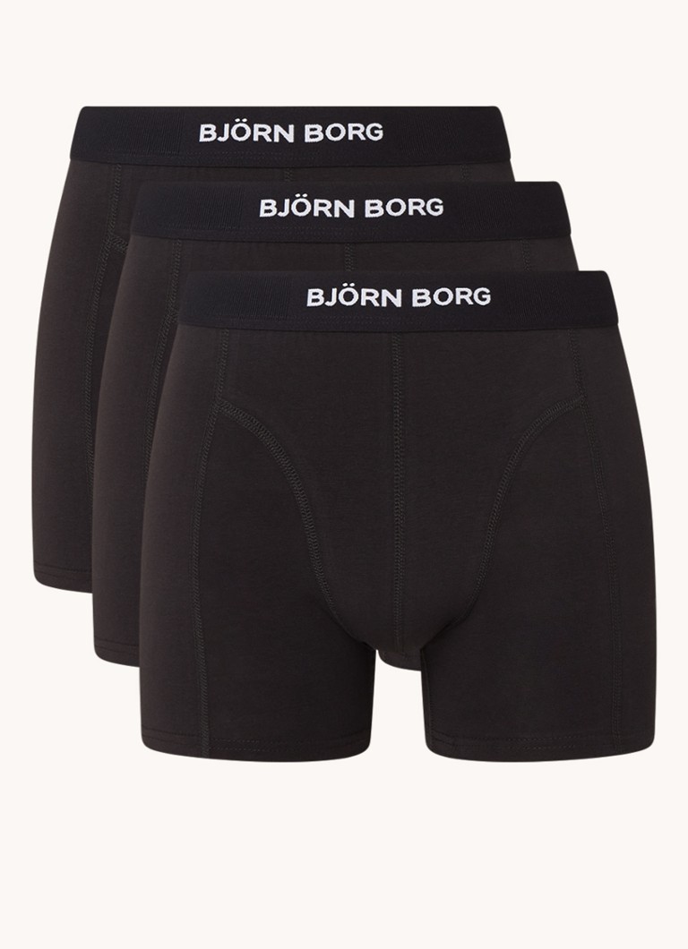 Björn Borg - Premium boxershorts van biologisch katoen in 2-pack - Zwart