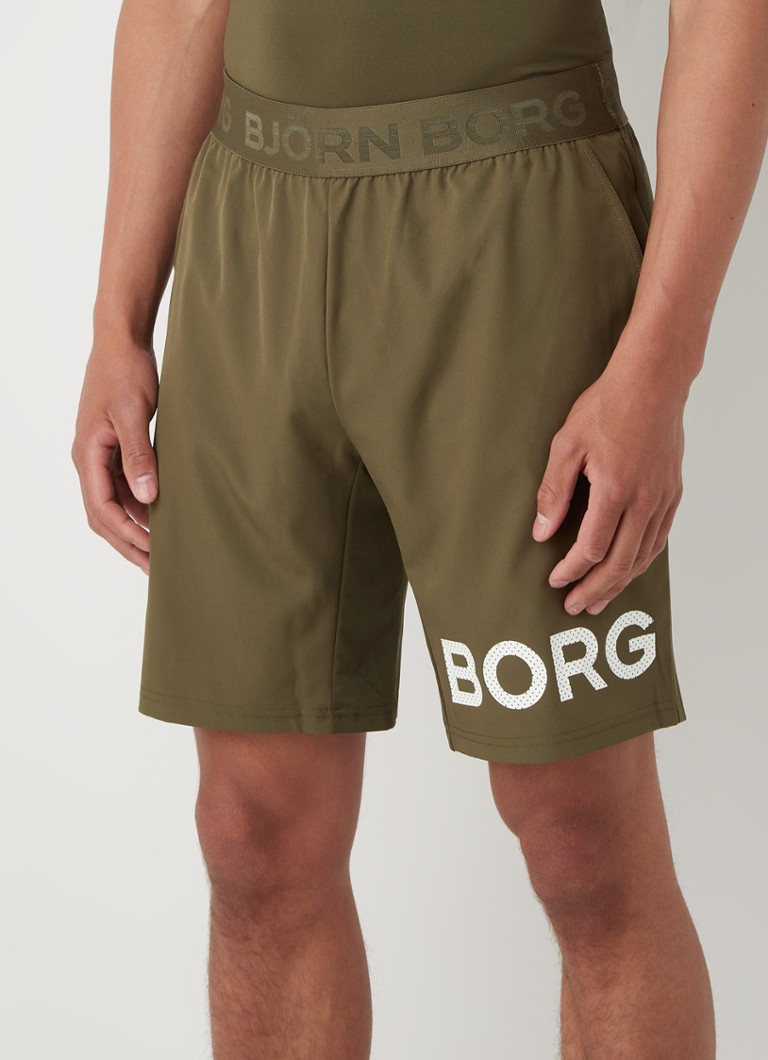 Björn Borg - Short d’entraînement avec Hydro-Pro et logo imprimé - Vert camouflage