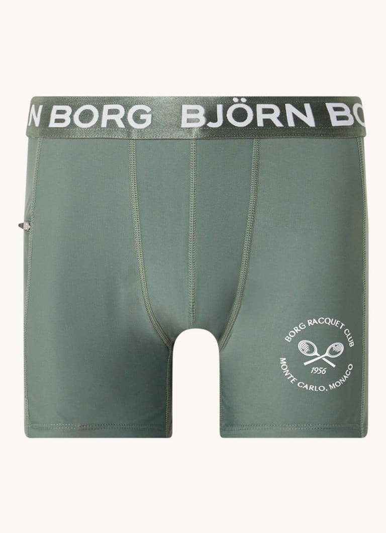 Bederven Oorlogsschip Inpakken Björn Borg Steve zwemboxers met logoband • Groen • deBijenkorf.be