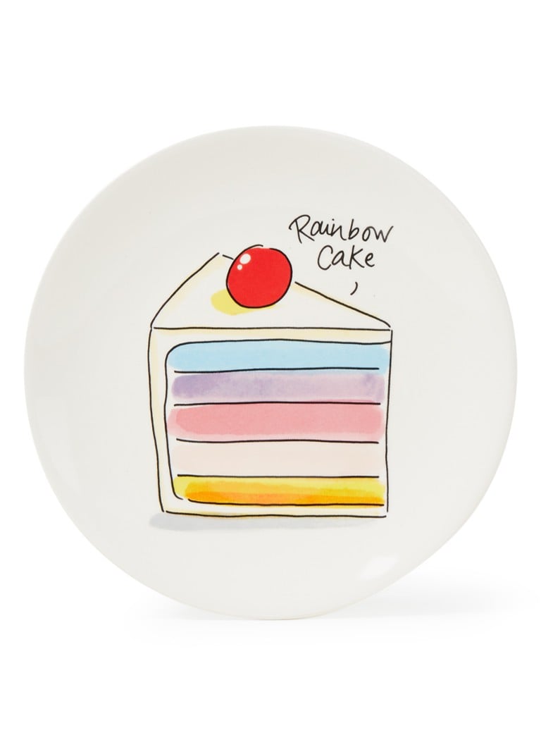 Blond Amsterdam - Rainbow Cake gebaksbordje 18 cm - Wit