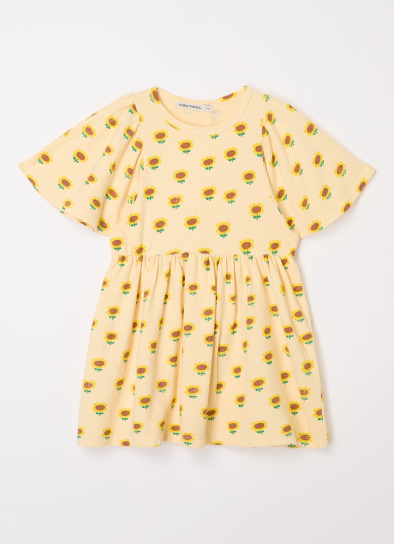 BOBO CHOSES - Sunflower tuniekjurk in biologische katoenblend - Lichtgeel