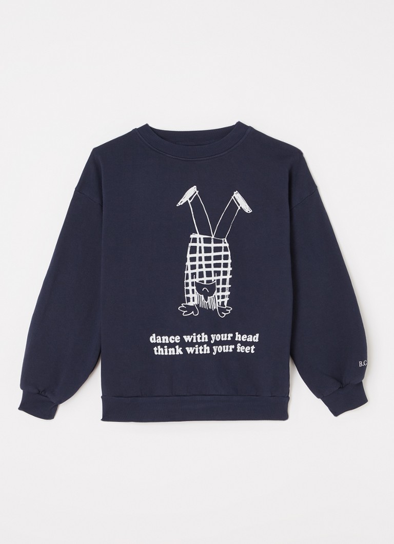 BOBO CHOSES - Sweater van biologisch katoen met print - Donkerblauw