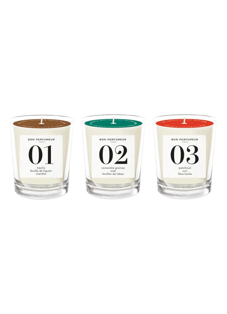 Bon Parfumeur - Mini Candles 01 02 03 - ensemble bougies parfumées - null