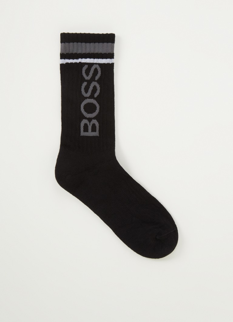 HUGO BOSS - Chaussettes avec imprimé logo - Noir