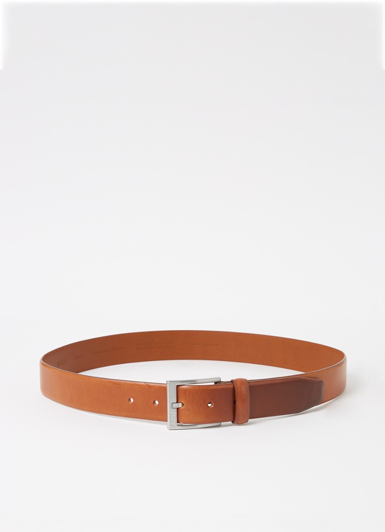 BOSS - Erron riem van leer - Roestbruin