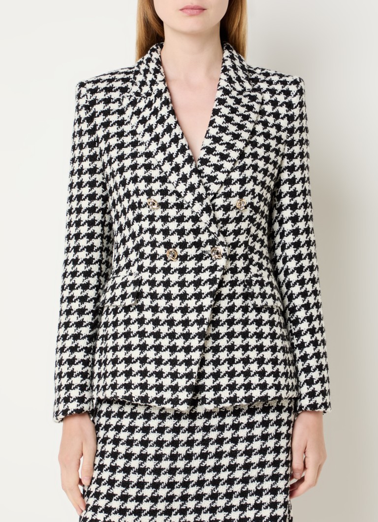 BOSS - Jia double-breasted blazer in scheerwolblend - Zwart