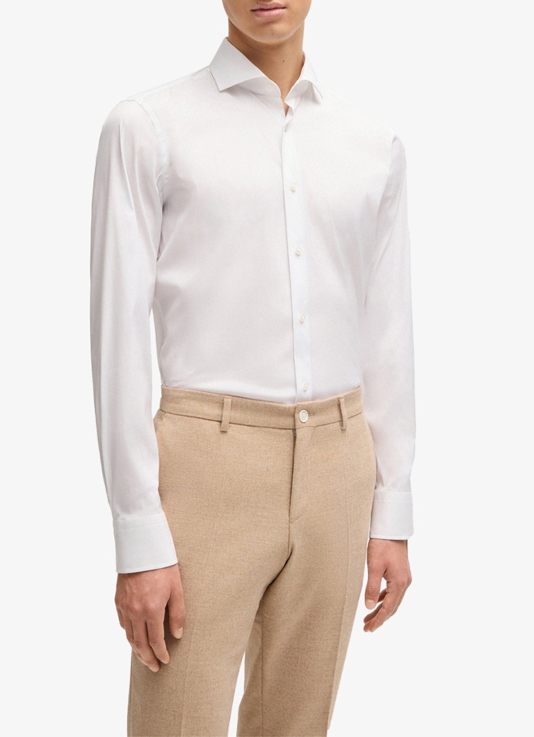 BOSS - P-Hank-Spread slim fit overhemd - Wit