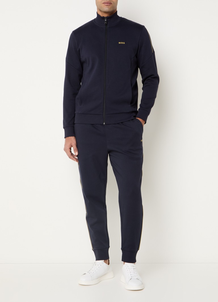 BOSS - Trainingspak met steekzakken en logo - Donkerblauw