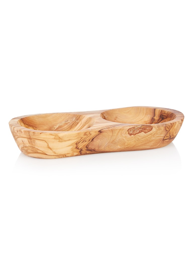 Bowls and Dishes - Assiette de fête en bois d'olivier 18 cm - Marron