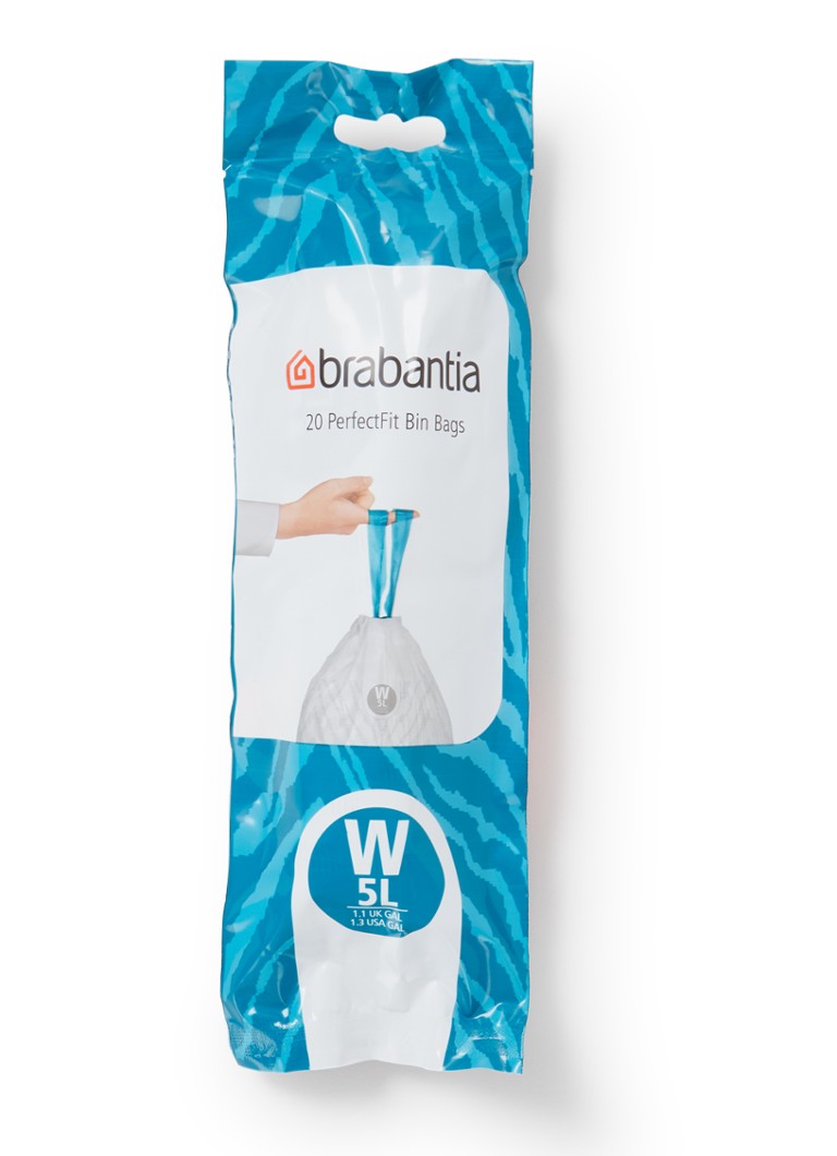 Brabantia PerfectFit afvalzak code W 5 liter 10 stuks • Wit
