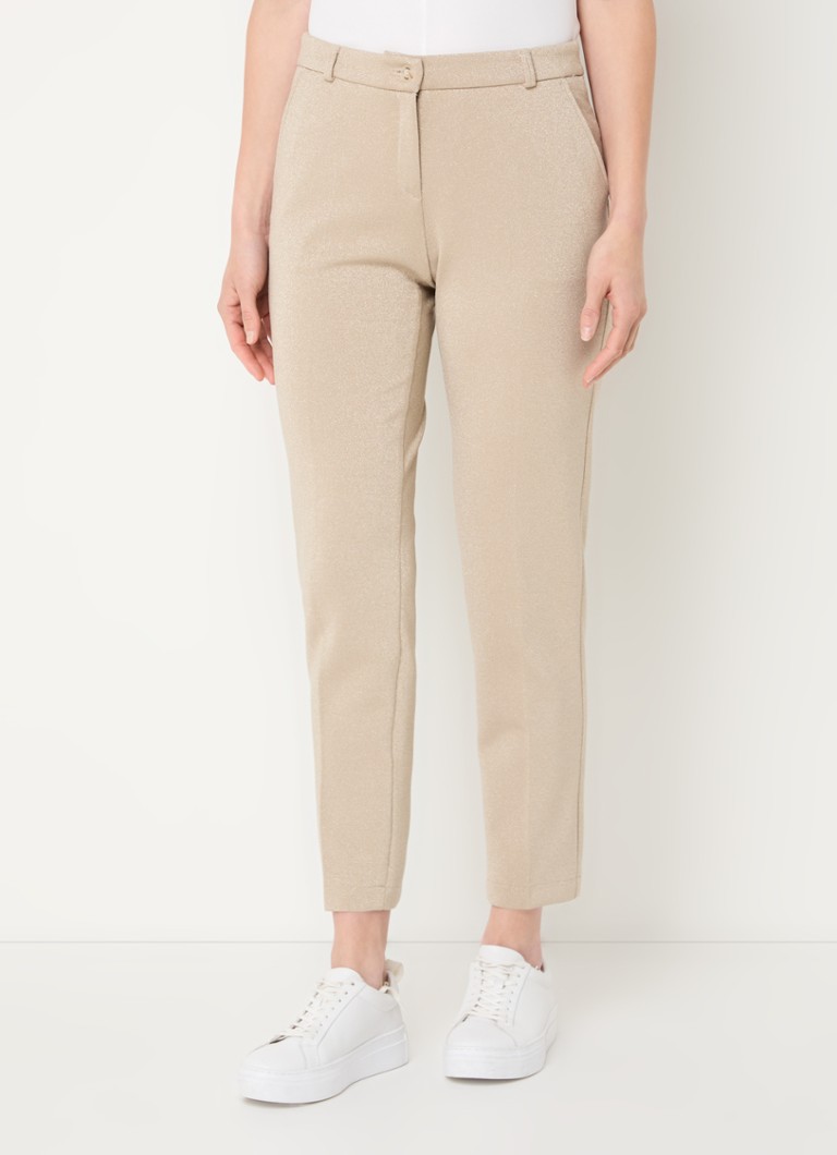 BRAX - Maron mid waist tapered fit cropped pantalon  - Goud