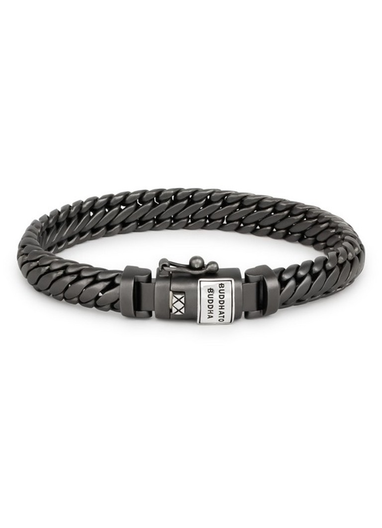 Buddha to Buddha - Ben XS schakelarmband van zilver - Zwart