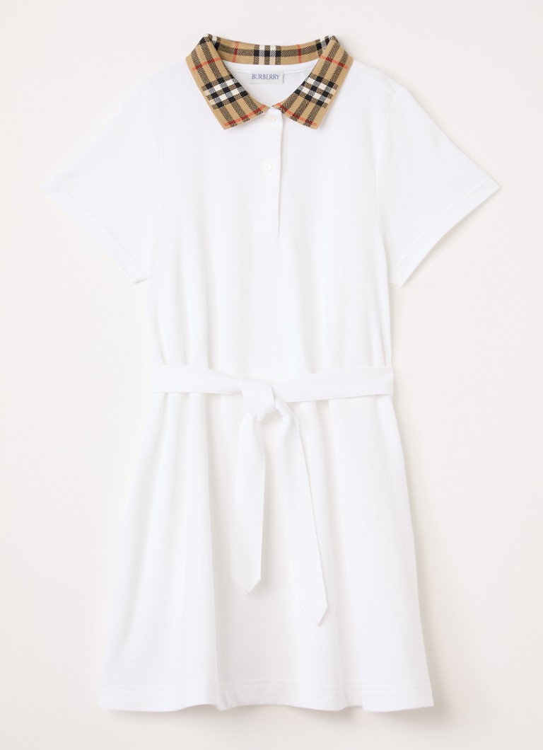 Burberry - Astrid polojurk met strikceintuur - Wit