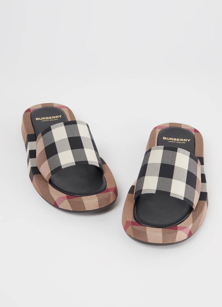 BURBERRY Buckingham slipper met ruitdessin • de Bijenkorf Belgique