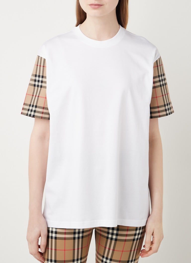 Grand Pilfer enz BURBERRY Carrick oversized T-shirt met ruitdessin • Wit • deBijenkorf.be